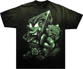 Travis Scott Cactus Jack by Travis Scott x Spongebob Mr Krabs T-Shirt Black 01945-10004CJBTSX-BLAC-220