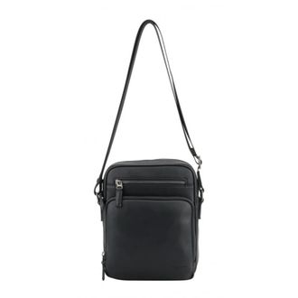 Pourchet Tassen, Heren, Zwart, ONE Size, Leer, Loic Crossbody Tas