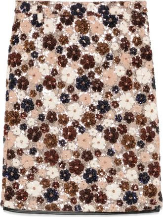 N&deg;21 Gonna con paillettes - Marrone