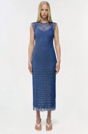 SIMKHAI Faylen Knit Midi Dress In Royal Blue