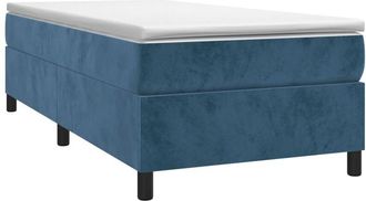 vidaXL Vidaxl - Estructura de cama sin colchón terciopelo azul oscuro 90x200 cm