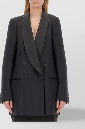 Dries Van Noten longline jacket with shawl lapel and buttons