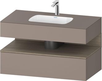 Duravit Qatego Lavabo Encastrado Con Base De Lavabo Consola, - Duravit