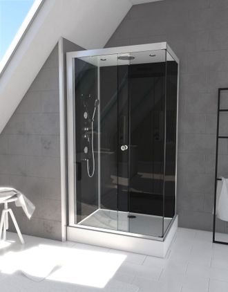 Aurlane Cabina Ducha Rectangular 80x110x215cm- Raven
