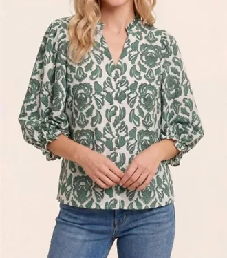 Staccato Strickland Top In Green