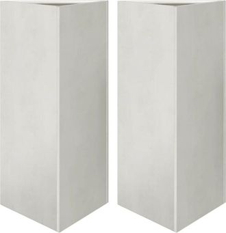 vidaXL Vidaxl - Jardineras triangulares 2 uds acero inoxidable 40x40x75 cm