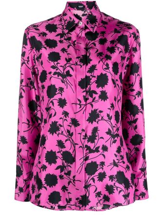 Versace Camicia a fiori - Nero