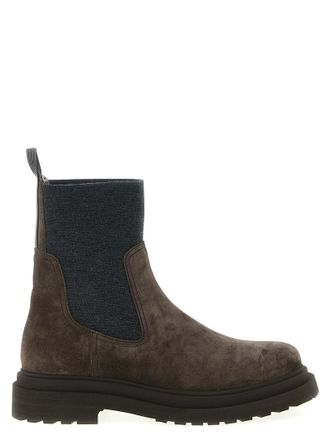 Brunello Cucinelli Brown Calfskin Ankle Womens Boots