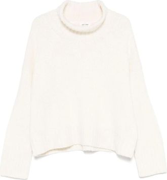 Soft Goat Jersey de cuello alto para novia - Knitwear - Mujer - Blanco - M