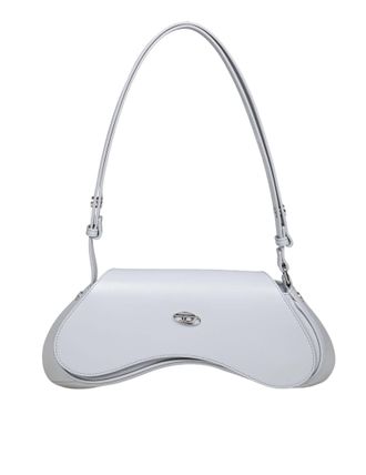 Diesel Play Leather Shoulder Bag Grey
