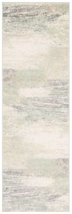 Safavieh Alfombra abstracto moderno de polipropileno blanco/verde, 76 x 183 cm