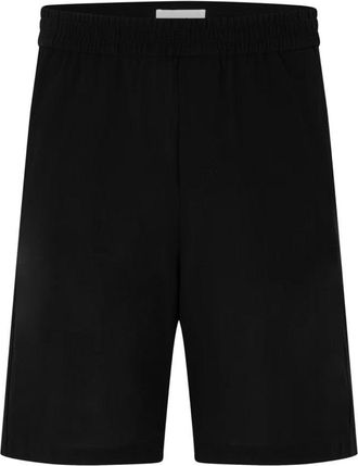 Ami Cotton Crepe De Coeur Logo Plaque Bermuda