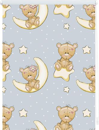 Lichtblick Original Seitenzugrollo »Klemmfix Digital Bärchen« verdunkelnd energiesparend ohne Bohren freihängend bedruckt