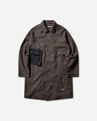 Neighborhood Men s GC Check Balcollar Coat Blue / Brown