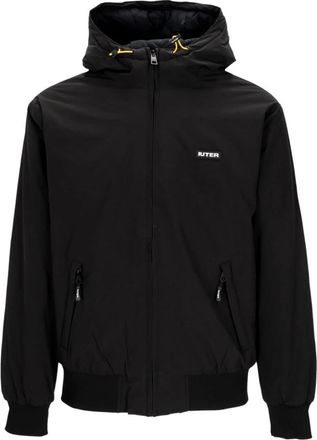 Iuter Zwarte Shield Jas Gewatteerd Hoge Hals - Heren - Zomerjassen - Zwart - XL - Polyester - Jassen