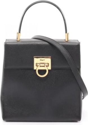 Ferragamo Pre-owned Handbags, female, Black, Size: ONE SIZE Pre-owned Handbag