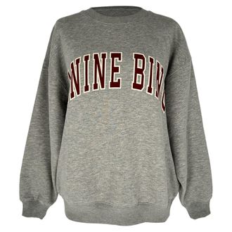 Anine Bing Spencer Sweatshirt in Grey Cotton