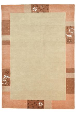 THEKO Alfombra gabbeh floral de lana hecha a mano