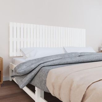 vidaXL Cabecero De Cama De Pared Madera Maciza Pino Blanco 185x3x60 Cm Vidaxl