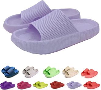 Generic Cloud Sliders Women Men Cozisliders Original Sliders Slippers Pool Summer Bathing Slipper (Light Purple, Adult, Men, 5, Numeric Range, UK Footwear Siz