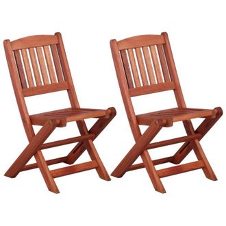 vidaXL Childrens Dining Chairs 2 pcs Solid Eucalyptus Wood vidaXL