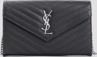 Saint Laurent Black Cassandre Crossbody Bag