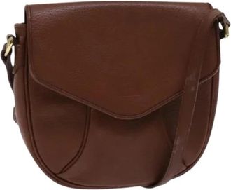 Burberry Pre-owned Vintage Schoudertas - Dames - Vintage Schoudertas - Bruin - ONE Size - Leer - Vintage