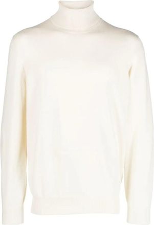 Brunello Cucinelli Mens Off White Wool Turtleneck Sweater, Size 50