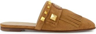 Valentino Garavani Mules Plaster Caster con frange - Marrone