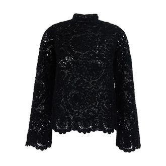 Semicouture Lace Pull - Blouses & Shirts - Mujer - Negro - XS