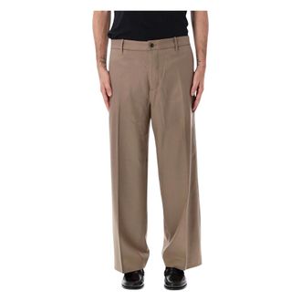 Nine In The Morning Thiago Wollen Chinos - Heren - Broeken - Bruin - Maat: M Wol