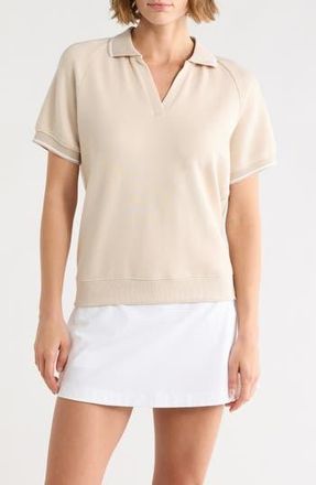 Yogalicious Luvie Pique Polo in Mist Sand at Nordstrom Rack, Size X-Large