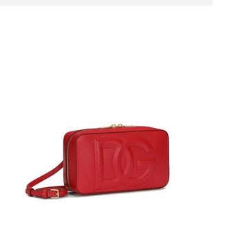 Dolce & Gabbana Hobo Bags - Small Dg Logo Camera Bag In Calf Leather - Gr. unisize - in Rot - für Damen