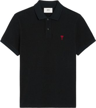 Ami Organic Cotton Piqu&eacute; Polo With Embroidered Logo