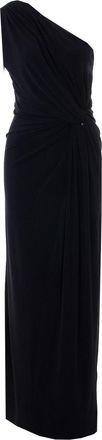 Eleh Black Long Dress Round Neck