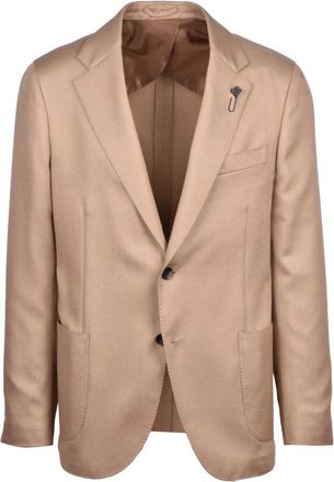 Lardini Giacca Stondata - Heren - Blazers - Bruin - M - Wol - Jassen