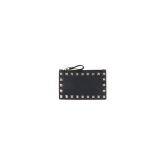 Valentino Garavani Wallets & Cardholders, female, Black, Size: ONE SIZE Zip Card Holder Wallet