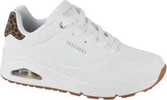 Skechers UNO - Jungle Nite Polyurethaan Dames Witte/Leopard Sneakers