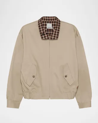 SIMKHAI Men & apos;s Harrington Cotton Check-Lined Jacket