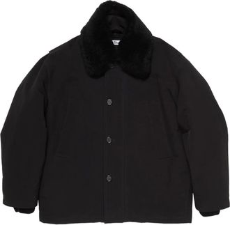 Acne Studios shearling-collar bomber jacket - Black
