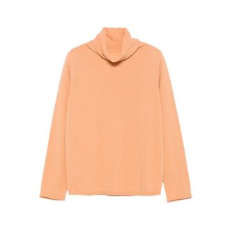 Le Tricot Perugia Turtleneck Sweater - Dames - Coltruien - Oranje - L - Leer - Truien & Vesten