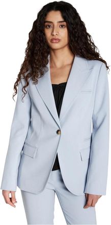 Bruuns Bazaar Socratea BBTiff Blazer - Dames - Blazers - Blauw - L - Leer - Jassen