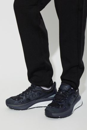 Emporio Armani Logo Sneakers, Mens, Navy Blue