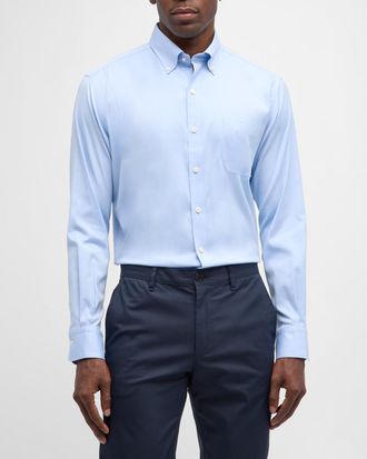 Peter Millar Mens Campbell Crown Cotton-Stretch Sport Shirt