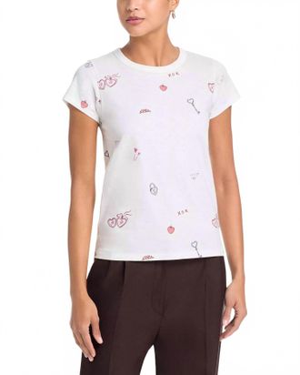Rag & Bone All Over Valentines Tee In White