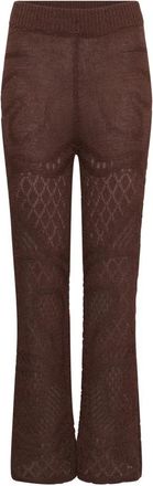 Soaked In Luxury Wijde broek - Dames - Wijde Broeken - Bruin - L - Broeken