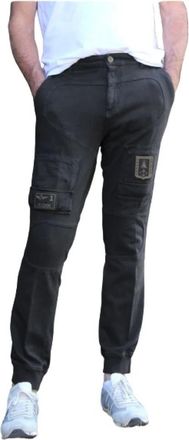 Aeronautica Katoenen Anti-G Joggingbroek - Heren - Slim Fit Jeans - Zwart - M - Katoen - Jeans
