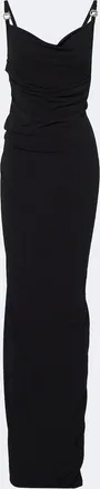 Coperni Draped open-back jersey maxi dress