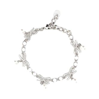Self Portrait Kristallen Sneeuwvlok en Parels Armband - Dames - Armbanden - Grijs - ONE Size - Accessoires