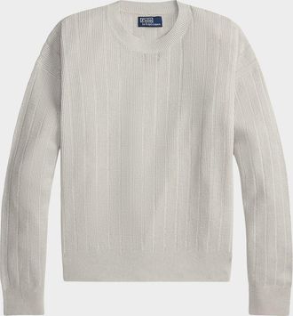 Polo Ralph Lauren Men & apos;s Relaxed Fit Textured Linen Crewneck Sweater